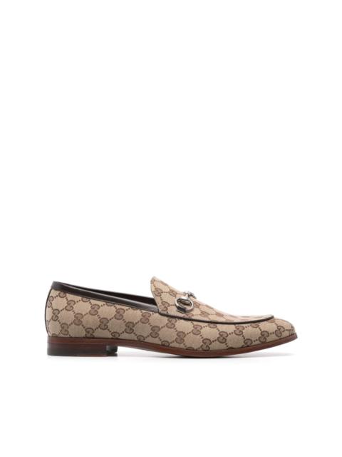 GUCCI Horsebit-detailed GG-canvas loafers