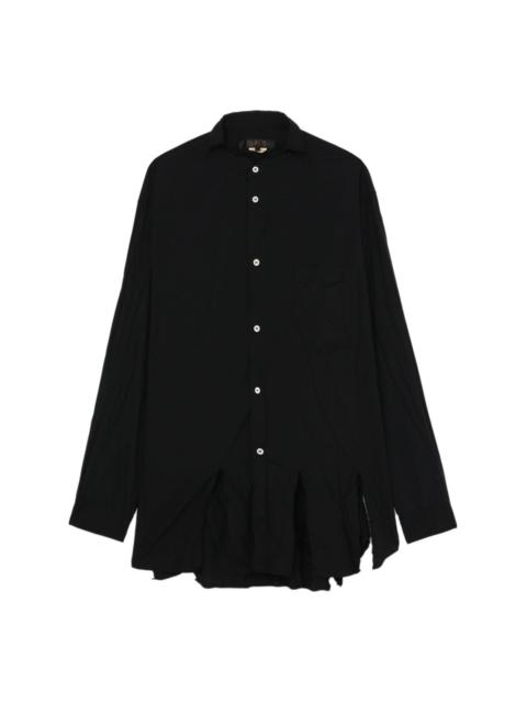 frayed asymmetric-hem shirt
