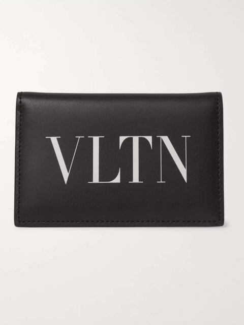 Valentino Garavani Logo-Print Leather Bifold Cardholder