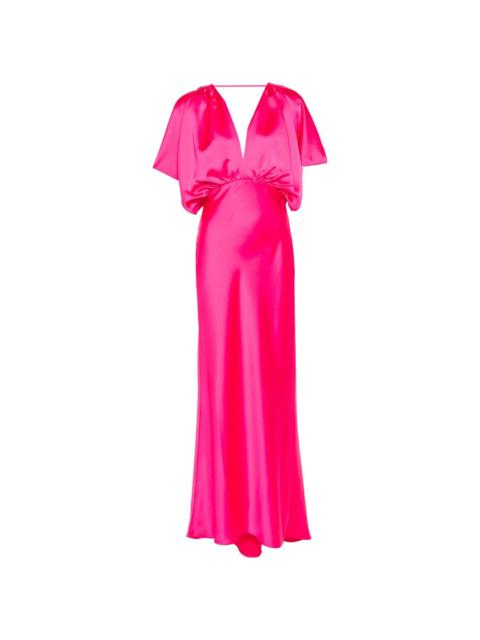 satin maxi dress