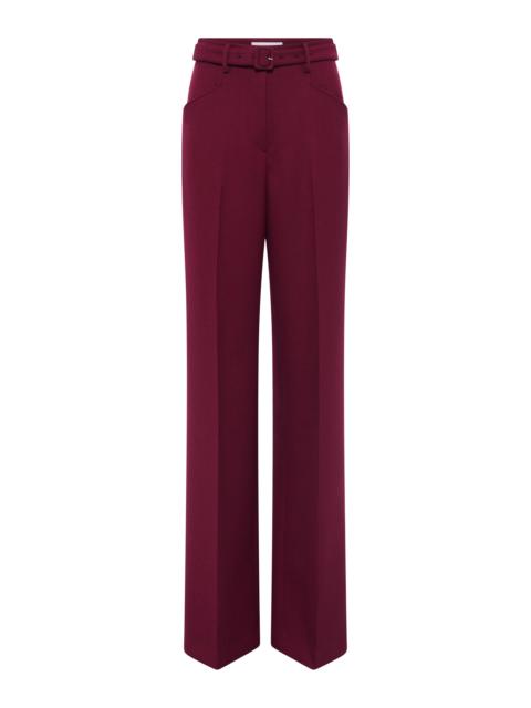 GABRIELA HEARST Norman Wide-leg Pant in Bordeaux Recycled Virgin Wool