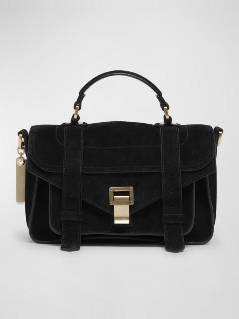 PS1 Tiny Suede Messenger Crossbody Bag