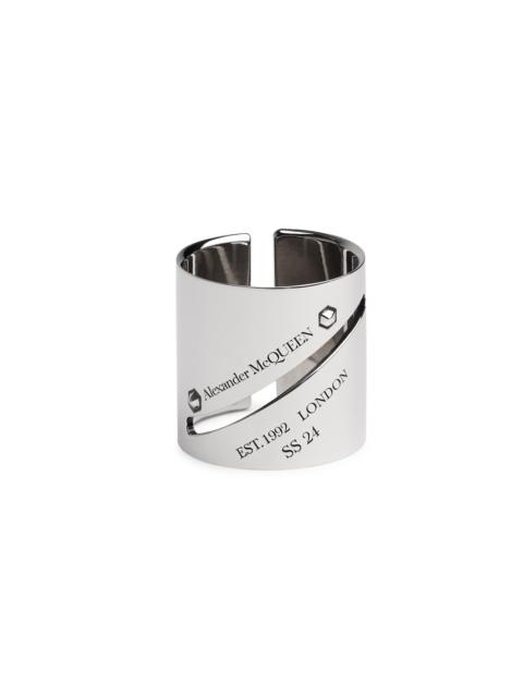 Identity Tag engraved ring