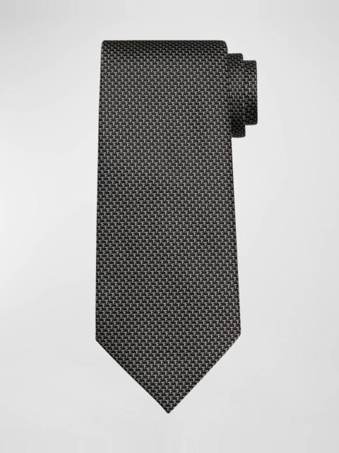 TOM FORD Men's Micro-TF Jacquard Silk Tie