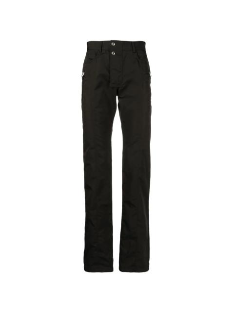 slim-fit zip-detail trousers
