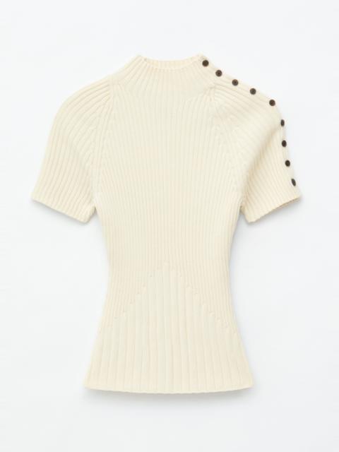 & Other Stories Mock-Neck Ribbed Top