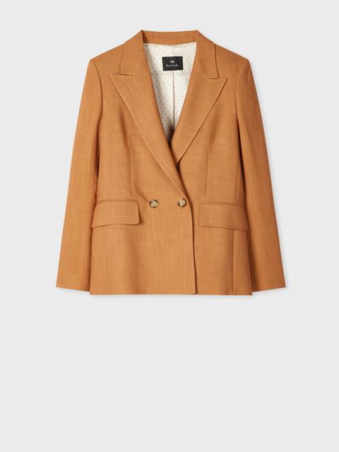 Paul Smith Women's Tan Textured Double-Breasted Blazer