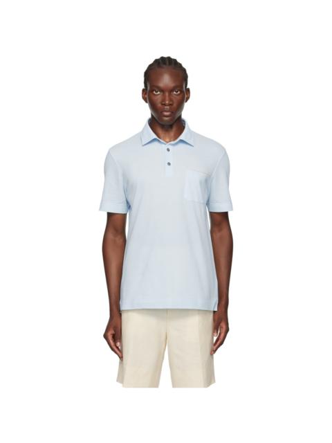 Blue Cotton Polo