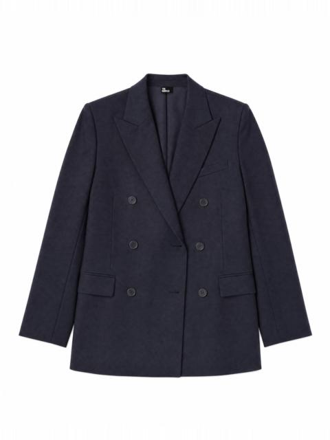 The Kooples STRAIGHT-CUT NAVY WOOL BLAZER