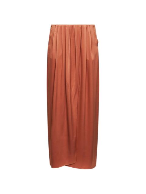 GIORGIO ARMANI pleated wrap-front skirt