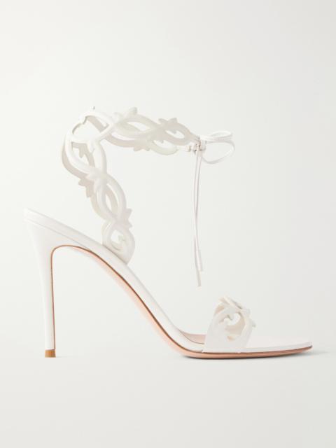 Gianvito Rossi 95 Laser-cut Leather Sandals