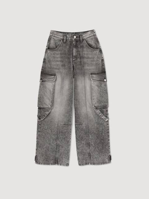 Sandro FADED CARGO JEANS