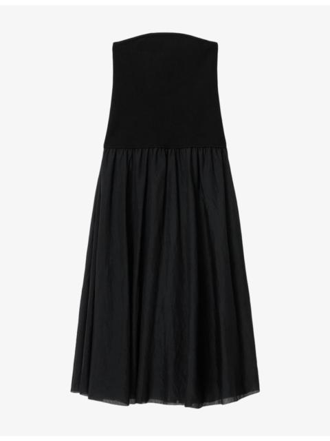 ALLSAINTS Tegan Knitted and Woven Maxi Skirt