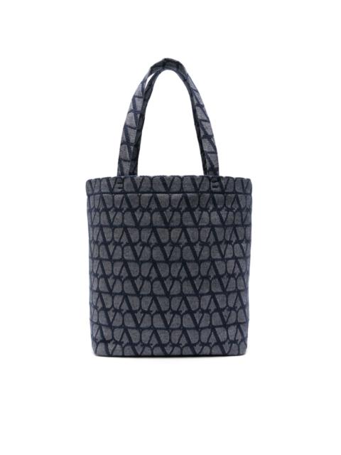 Vlogo denim tote bag