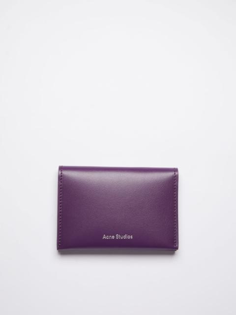 Acne Studios Folded leather card holder - Violet purple