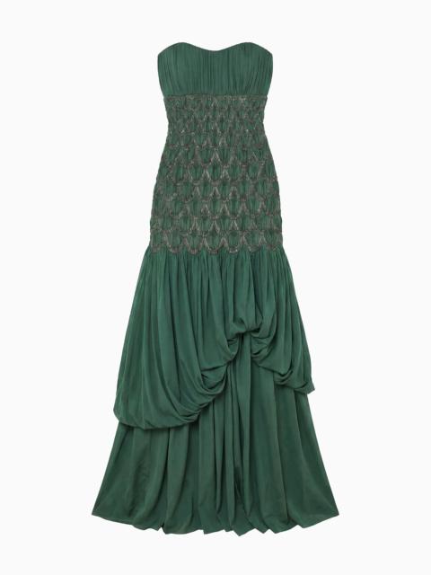 ULLA JOHNSON Octavine Strapless Silk Gown
