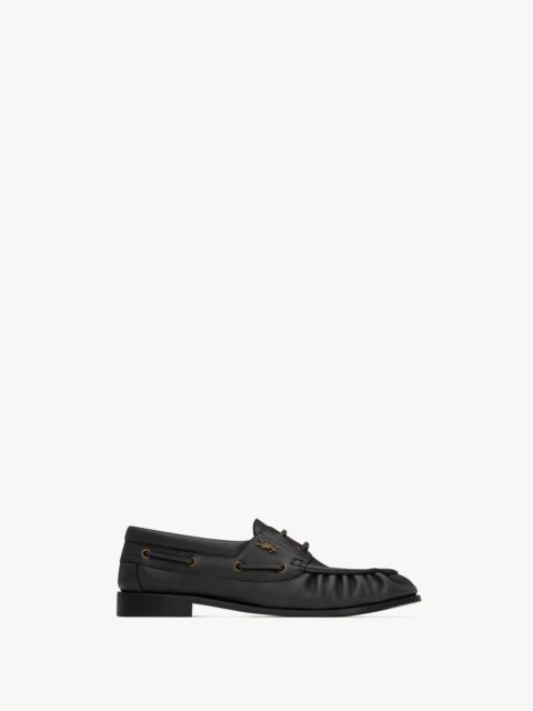 SAINT LAURENT LE LOAFER BATEAU IN SMOOTH LEATHER