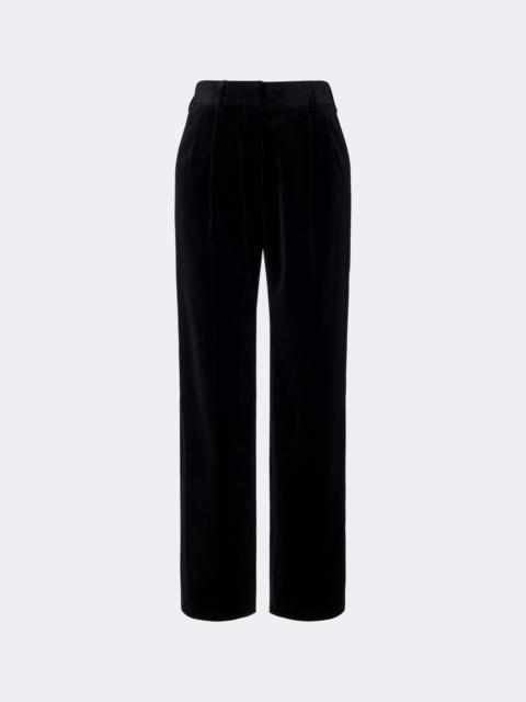BLAZÉ MILANO Fox pleated cotton velvet straight pants