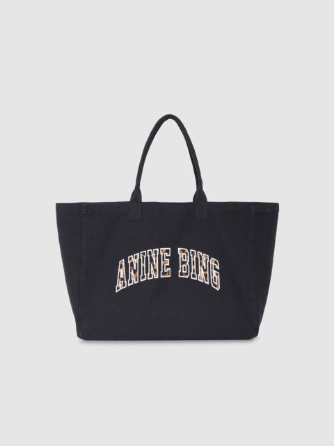ANINE BING Leo Canvas Tote - Washed Black