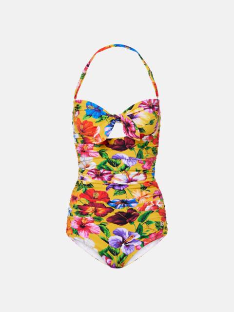 Dolce & Gabbana Floral cutout swimsuit
