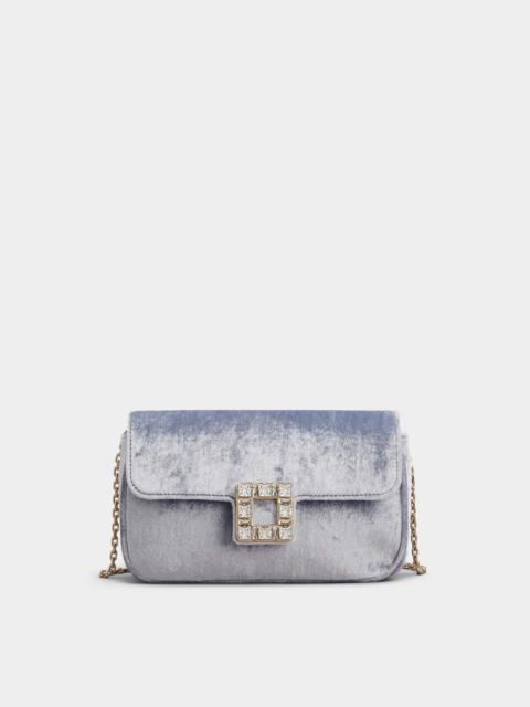 Jeu de Fille Strass Buckle Clutch Bag in Velvet