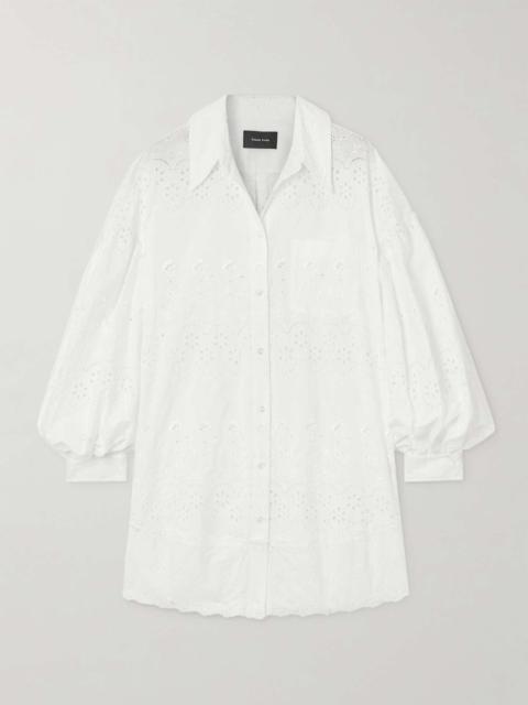 Broderie anglaise cotton mini dress