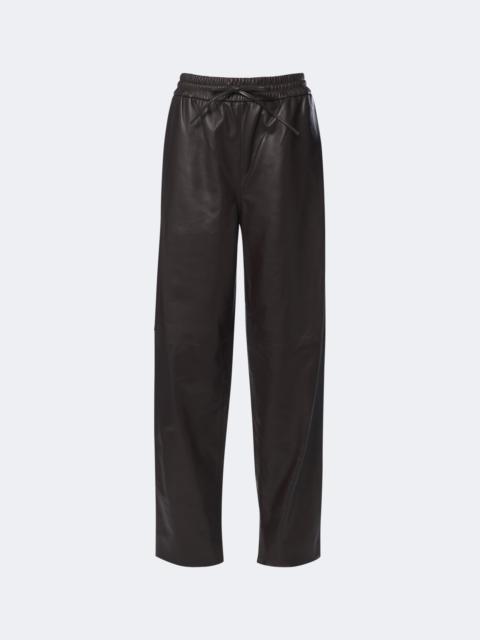 JOSEPH Nat leather barrel-leg pants