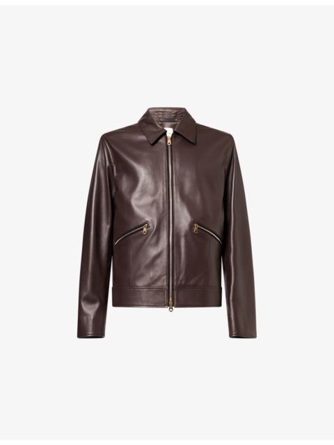 Paul Smith Regular-Fit Spread-Collar Leather Jacket