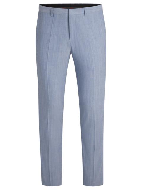 HUGO EXTRA-SLIM-FIT TROUSERS IN A MELANGE WOOL BLEND