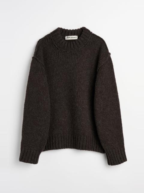 Our Legacy Mock Roundneck Brown Bear Mega Alpaca Wool