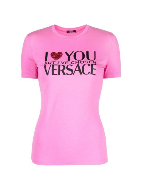 VERSACE slogan-print T-shirt