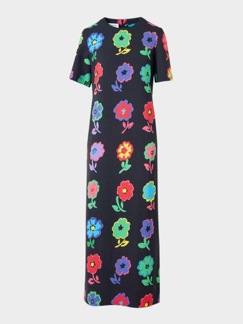 AKRIS Floral Midi Tunic Dress