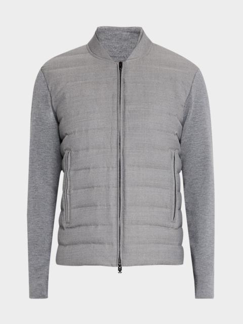 Men's Mixed Media Down Full-Zip Jacket