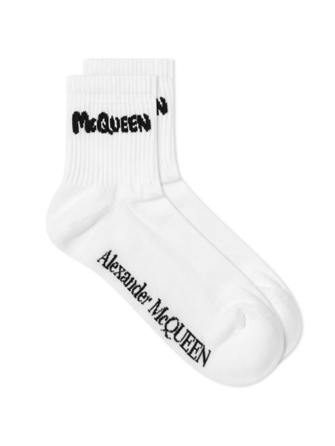 Alexander McQueen Graffiti Skull Sock