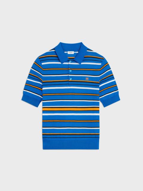 CELINE short-sleeved polo sweater IN fine cotton