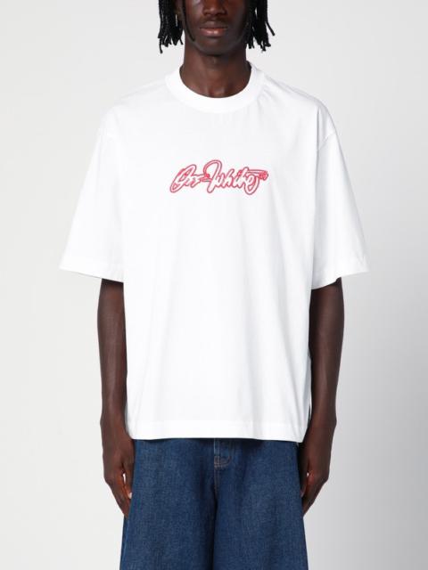 White cotton T-shirt with logo