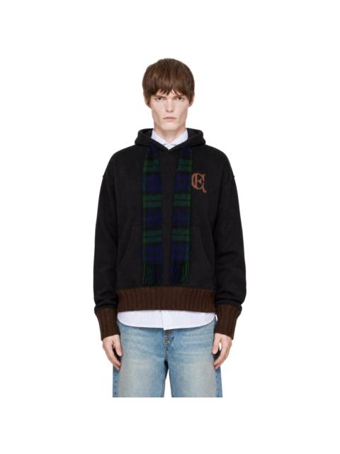 EGONLAB Black Scarf Hoodie