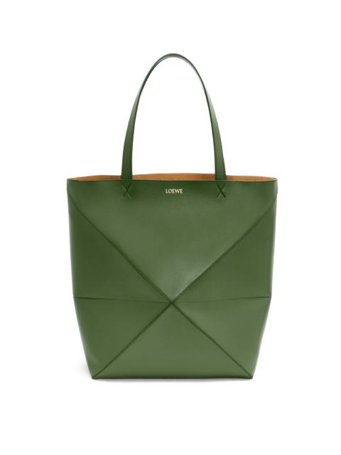 Loewe Large Puzzle Fold Tote in shiny calfskin