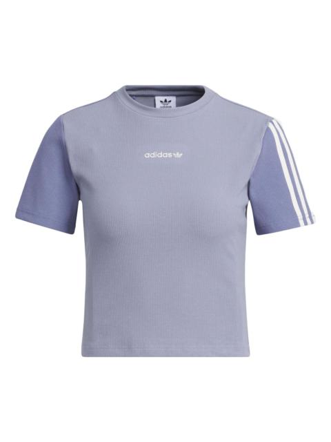 adidas (WMNS) adidas originals Crop T-Shirts 'Purple' IU4848