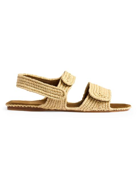 KHAITE Women's Boden Raffia Sandals - Natural