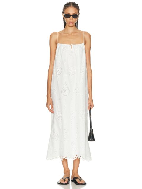 MATTEAU Broderie Cami Midi Dress