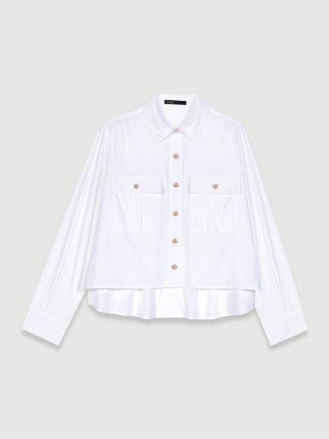 maje Cropped cotton shirt