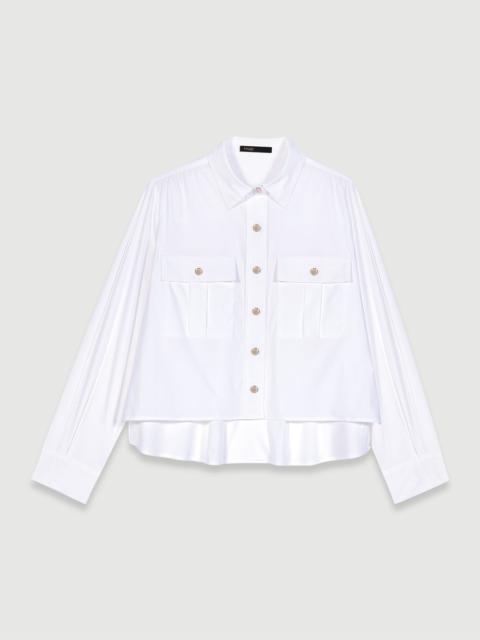 Cropped cotton shirt