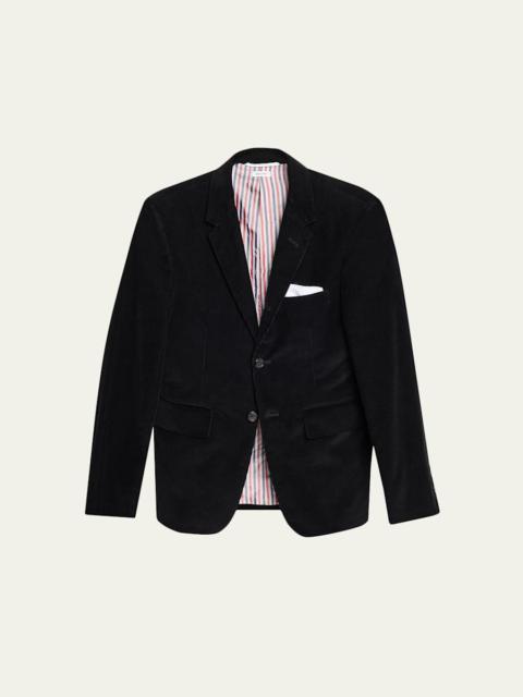 Thom Browne Men's Corduroy Stripe-Lined Blazer