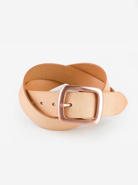 Iron Heart OGL-BELT-COP-NAT OGL Single Prong Copper Garrison Buckle Leather Belt - Natural