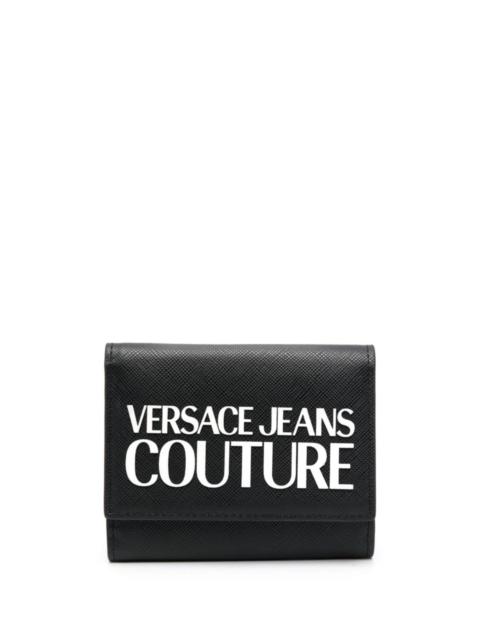 VERSACE JEANS COUTURE logo-plaque leather wallet