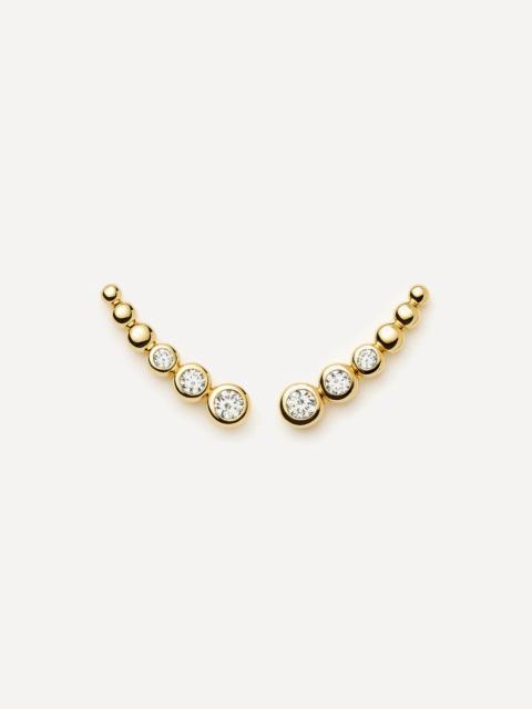 MISSOMA 18ct Gold-Plated Vermeil Silver Tennis Climber Stud Earrings