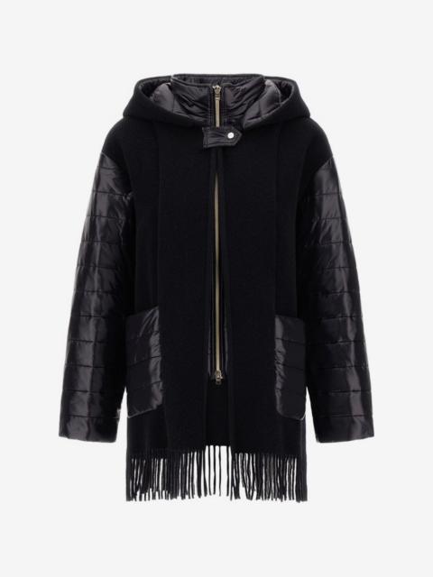 Herno Ultralight fringed single-breasted coat