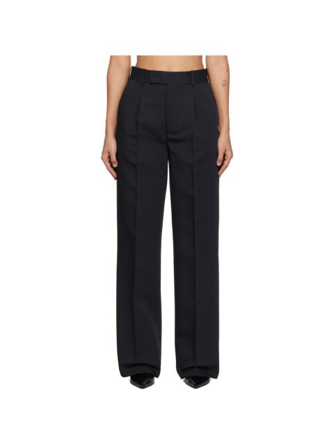 RÓHE Black Relaxed Single Pleated Trousers