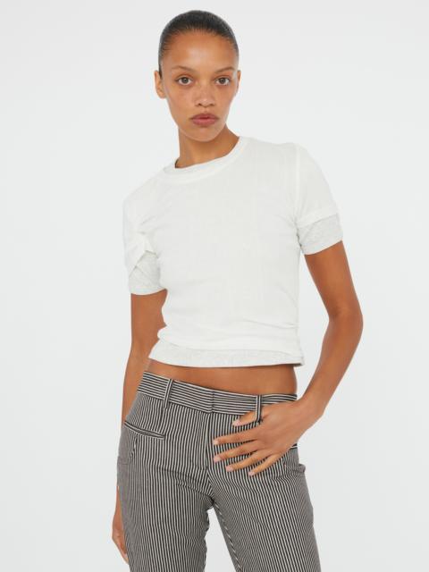 CHRISTOPHER ESBER Ribbed Overlay Loophole Tee